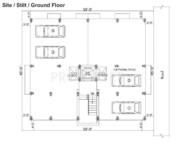 sri raghavendra builders guru nivas Guru Nivas Cluster Plan for ground Floor