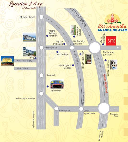 chaitanya kiran housing pvt ltd sri anantha ananda nilayam Location Plan