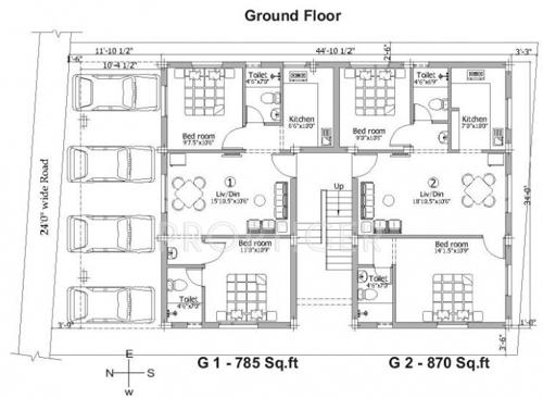 sri-raghavendra-builders guru-paradise Guru Paradise Cluster Plan for ground Floor