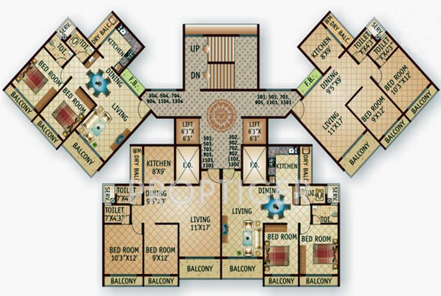 Images for Cluster Plan of 5P Group Bhoomi Pinnacle