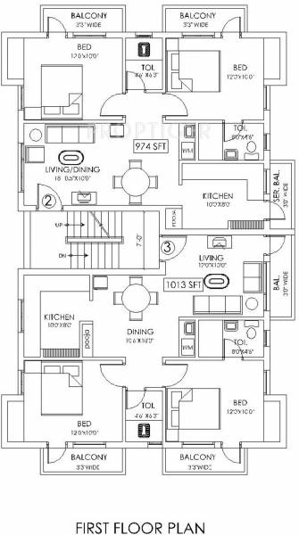 nivedha-constructions shankara Shankara Cluster Plan for 1st Floor