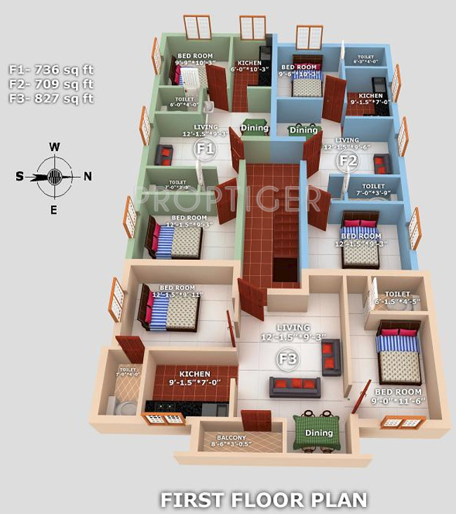 geejay homes sunrise Sunrise  Cluster Plan for 1st Floor