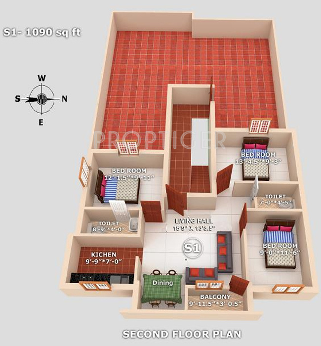 geejay homes sunrise Sunrise  Cluster Plan for 2nd Floor
