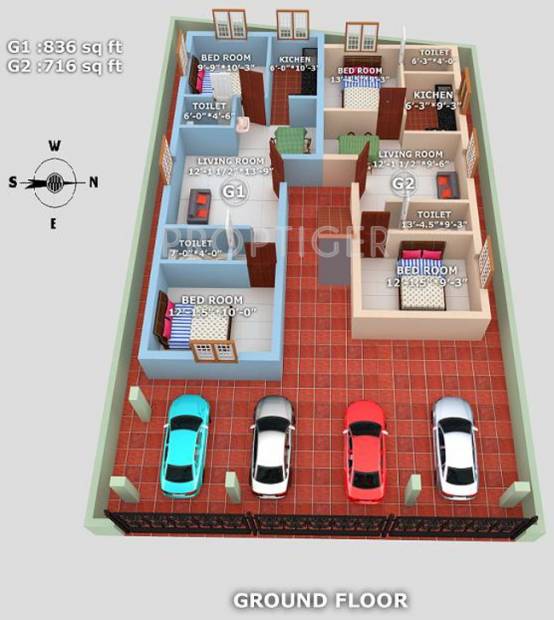 geejay-homes sunrise Sunrise  Cluster Plan for ground Floor