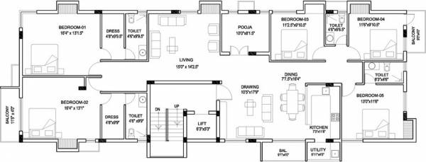 nivedha-constructions watraphouse Watraphouse Cluster Plan for 1st Floor