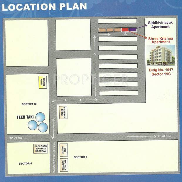 Images for Location Plan of Ajay Raj Realtors Shree Krishna Apartment