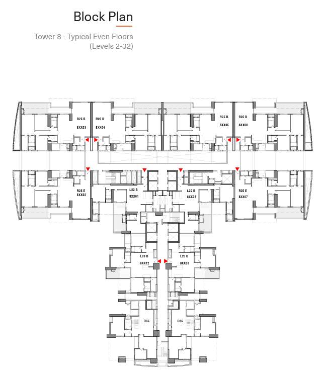  pursuit of a radical rhapsody  Tower 8 Cluster Plan for Typical Even Floors