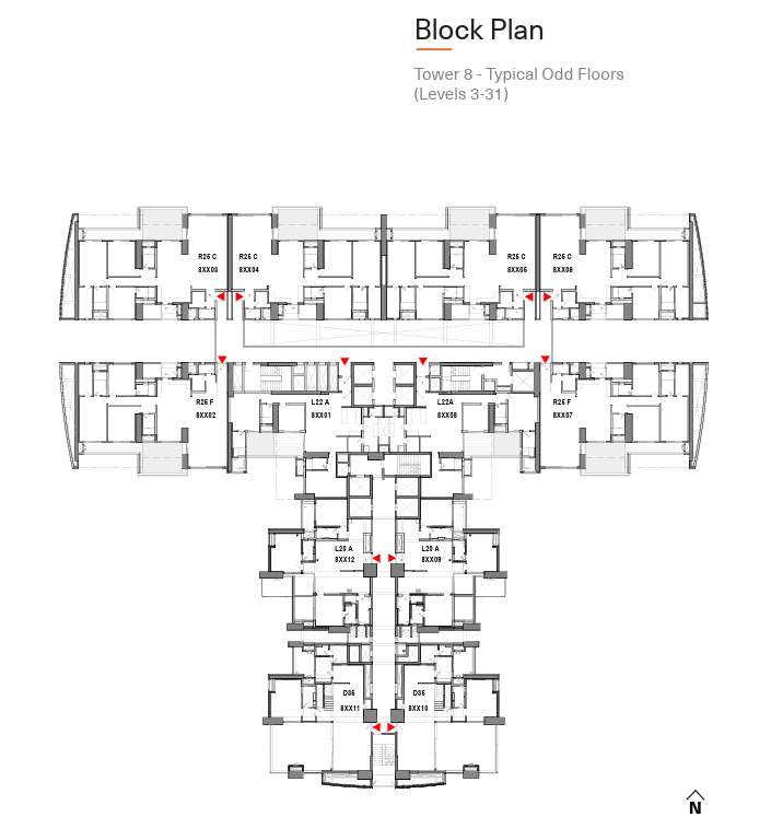  pursuit of a radical rhapsody  Tower 8 Cluster Plan for Typical Odd Floors