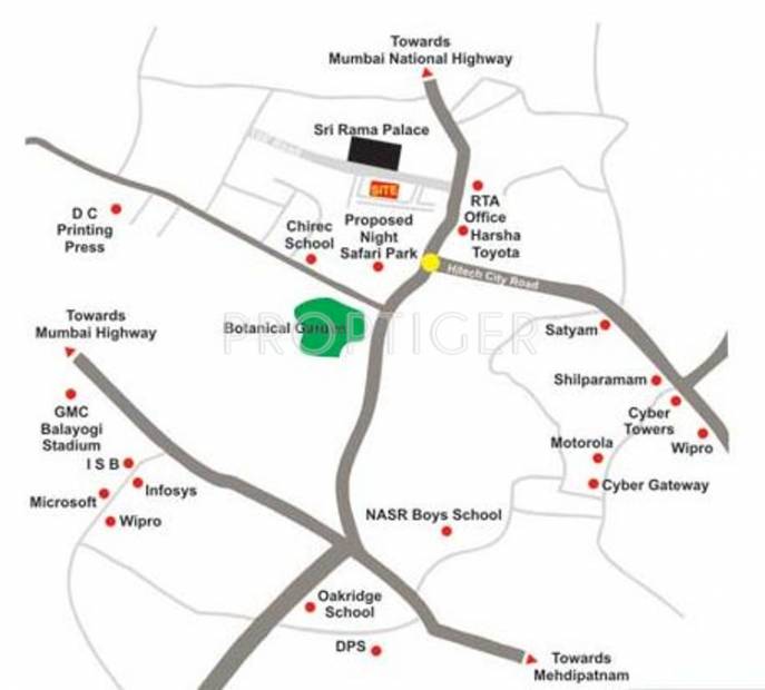 sri-rama-developers palace Location Plan