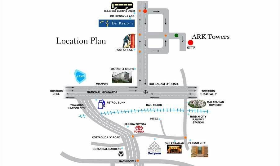 ark towers Location Plan