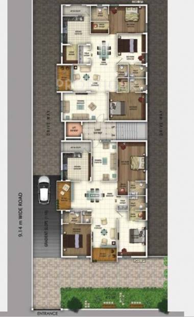 sri-rama-developers gayatri-nivas Gayatri Nivas  Cluster Plan from ground to 4th Floor
