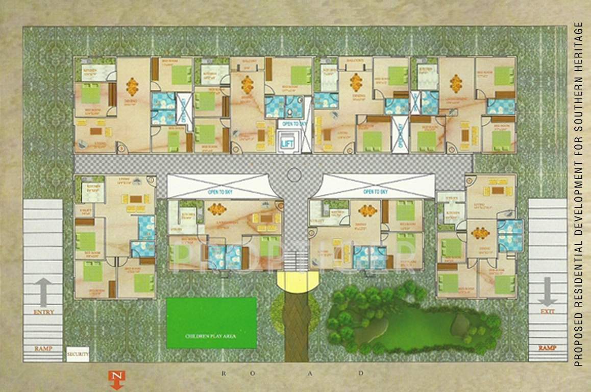southern heritage builders springs Springs Cluster Plan for ground Floor
