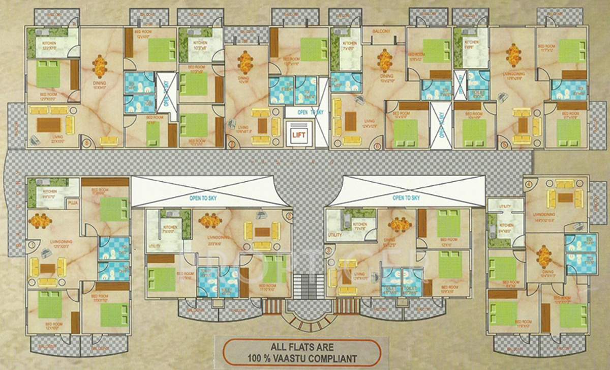 southern heritage builders springs Springs Cluster Plan Typical Floor Plan