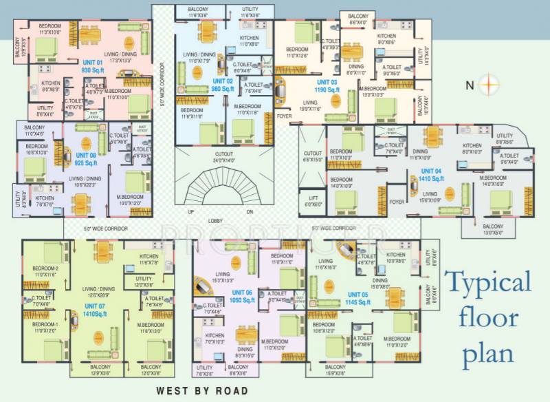  residency Residency Cluster Plan from 1st to 4th Floor