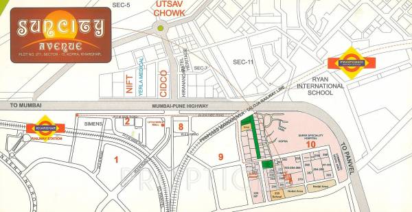 suncity-construction avenue Location Plan