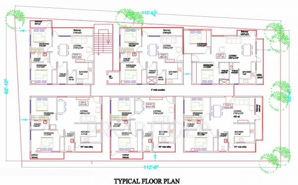  prime Prime Cluster Plan from ground to 4th Floor