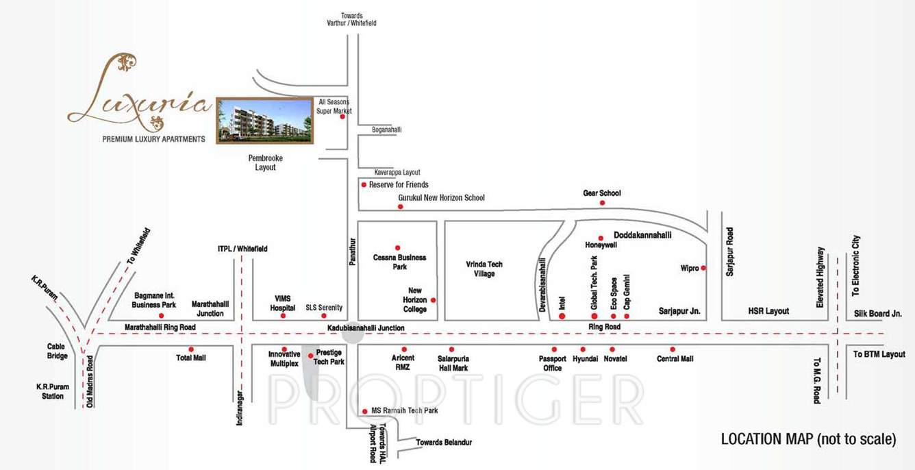  luxuria Images for Location Plan of Subhodaya Luxuria