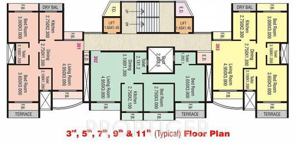 earth-builders aditya-heights Aditya Heights Cluster Plan Odd Floor