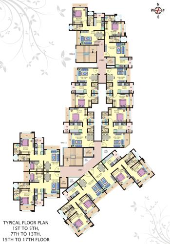 4810-heights 4810 Heights Cluster Plan from 1st to 5th, 7th to 13th, 15th to 17th Floor