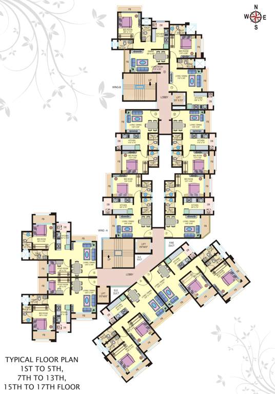  4810 heights 4810 Heights Cluster Plan from 1st to 5th, 7th to 13th, 15th to 17th Floor