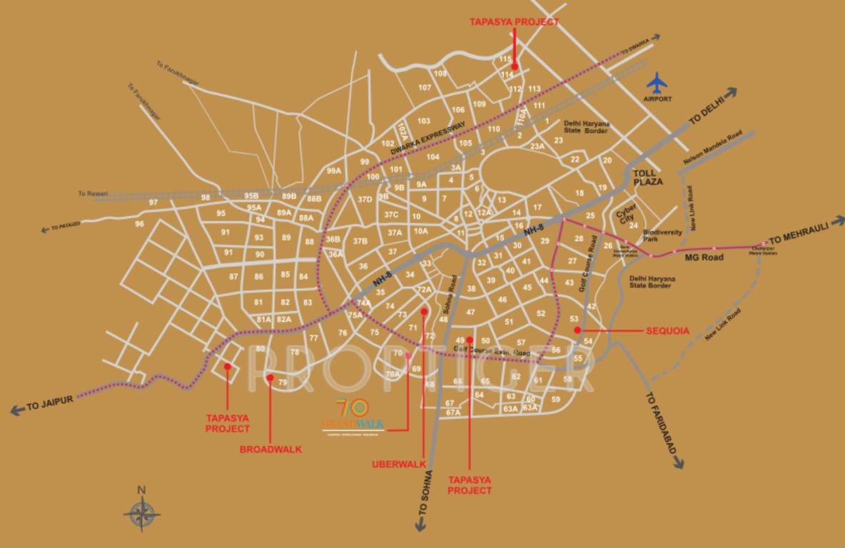  70 grandwalk Images for Location Plan of Tapasya 70 Grandwalk