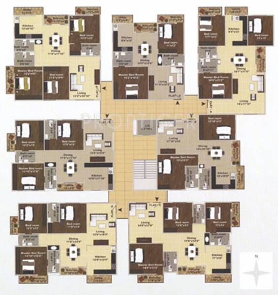 svm-builders-and-developers paradise Paradise Cluster Plan from 1st to 4th Floor