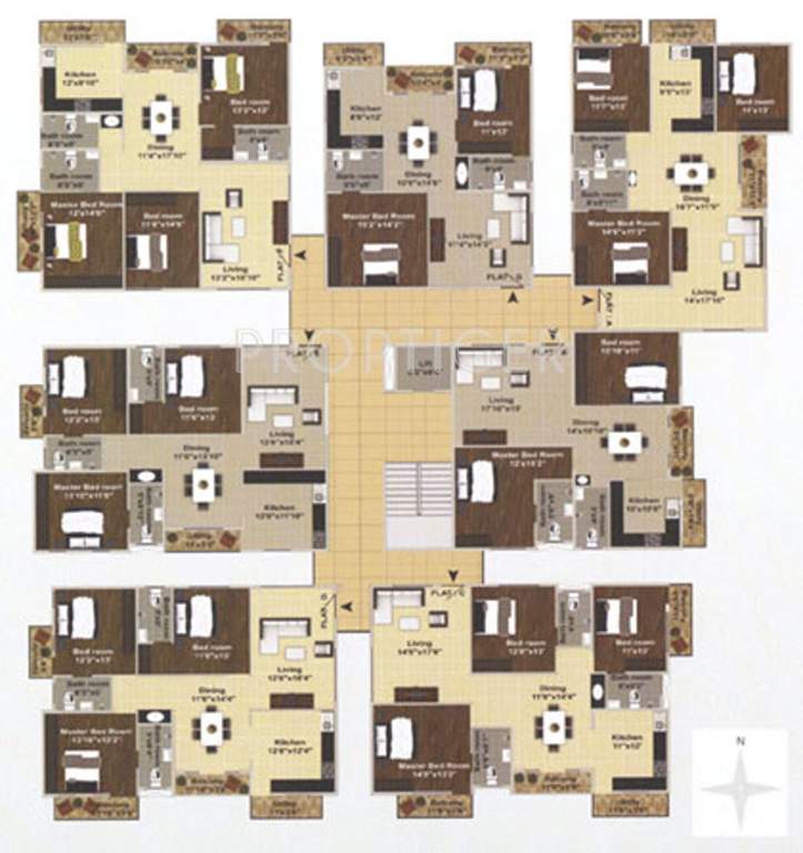 svm builders and developers paradise Paradise Cluster Plan from 1st to 4th Floor