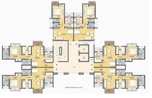 Wing A Cluster Plan from 2nd to 16th Floor casa-essenza Wing A Cluster Plan from 2nd to 16th Floor