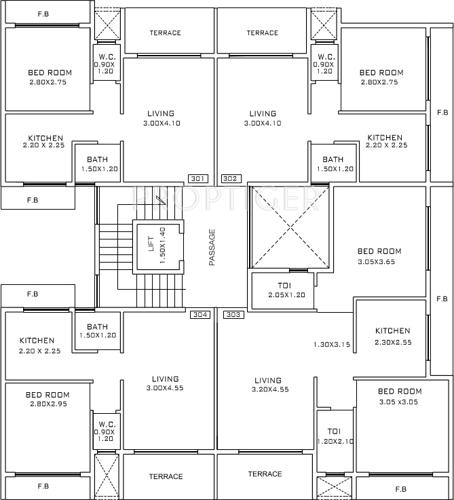 D Souza Enclave Cluster Plan from 1st to 4th Floor juanita-buildcon d-souza-enclave D Souza Enclave Cluster Plan from 1st to 4th Floor