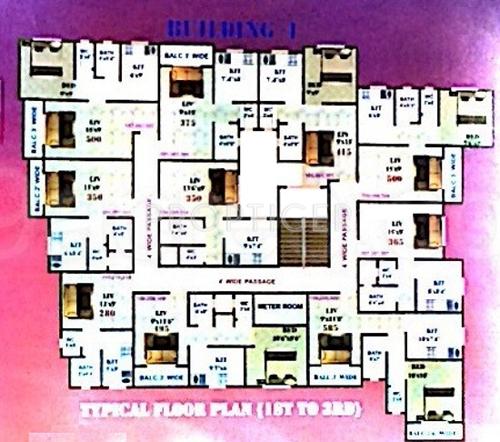 martand-bhairav-builders-and-developers apartments Building 1 Cluster Plan from 1st to 3rd Floor