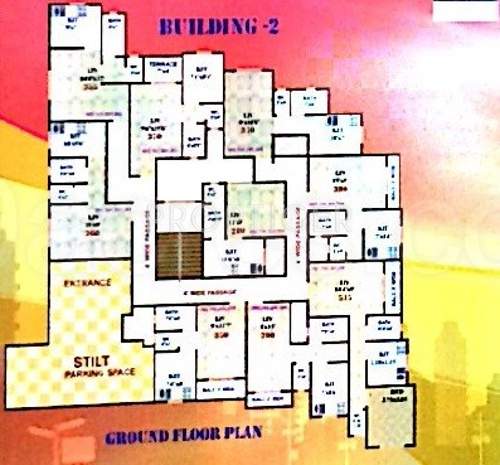 martand bhairav builders and developers apartments Building 2 Cluster Plan for ground Floor
