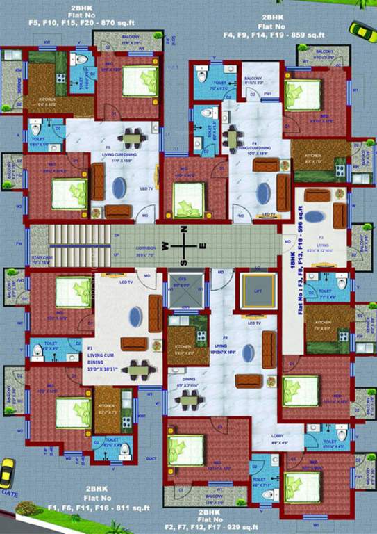  shree gajanan apartment Images for Cluster Plan of Visakh Shree Gajanan Apartment