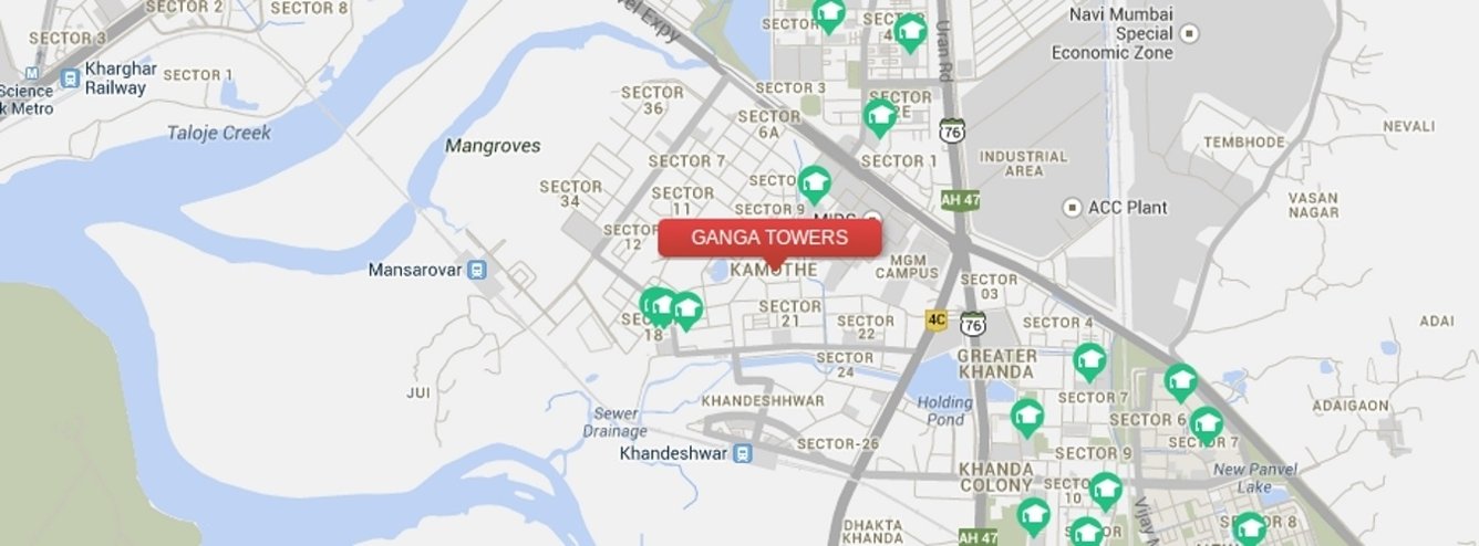 ganga homes towers Location Plan