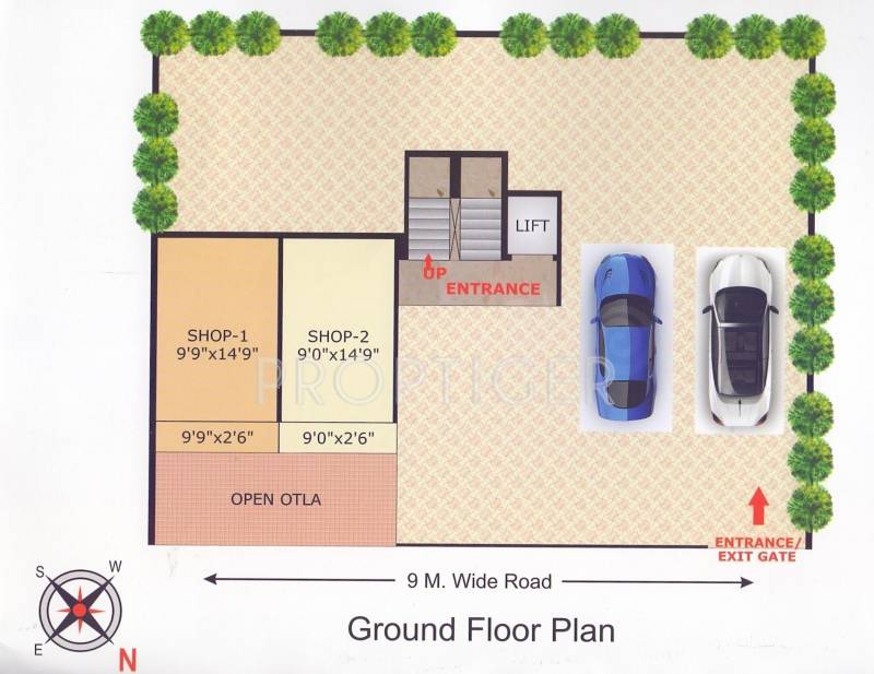 ravi-enterprises bhavna-palace Cluster Plan for ground Floor