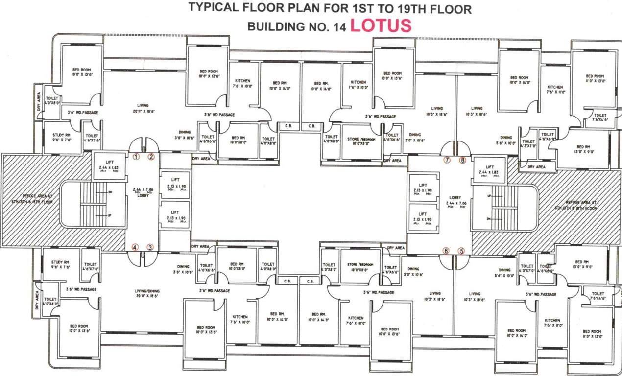 lotus Images for Cluster Plan of Vardhaman Lotus