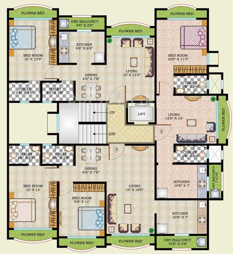 Images for Cluster Plan of Raj Spaces Sai Prasad