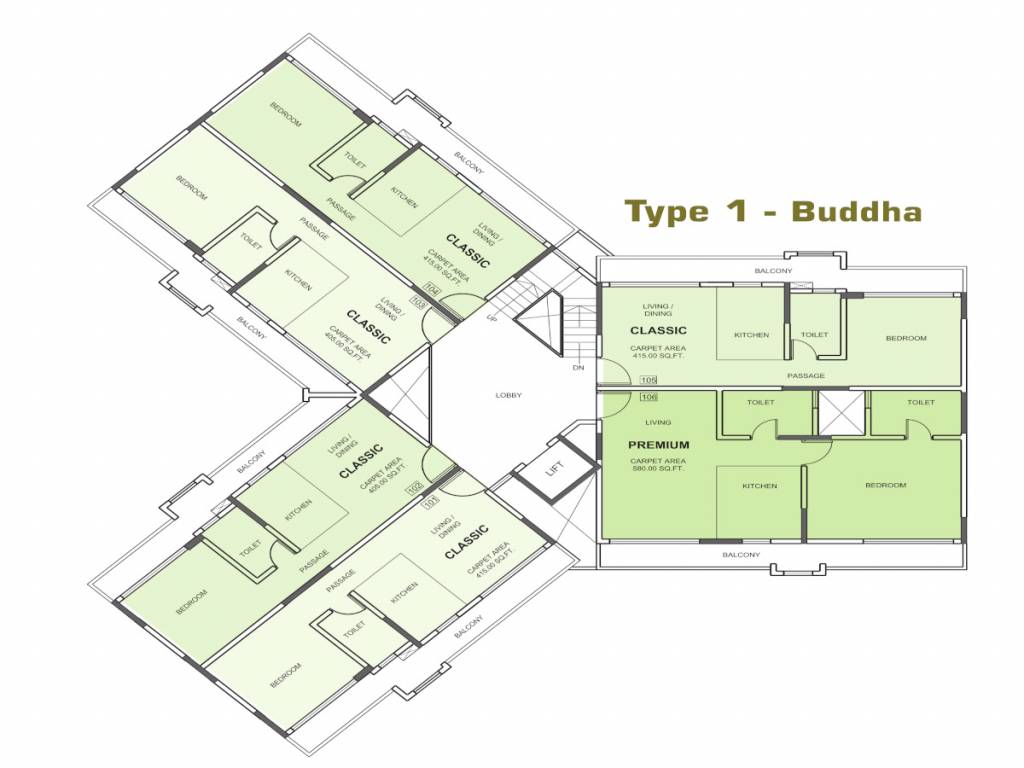 alive Nirvana Alive Cluster Plan from 1st to 4th Floor