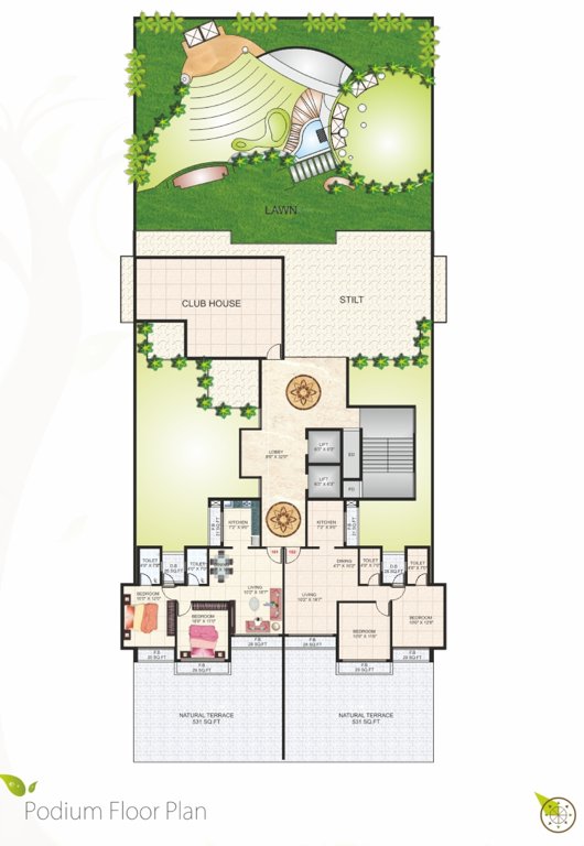  heritage Heritage Cluster Plan for Podium Floor