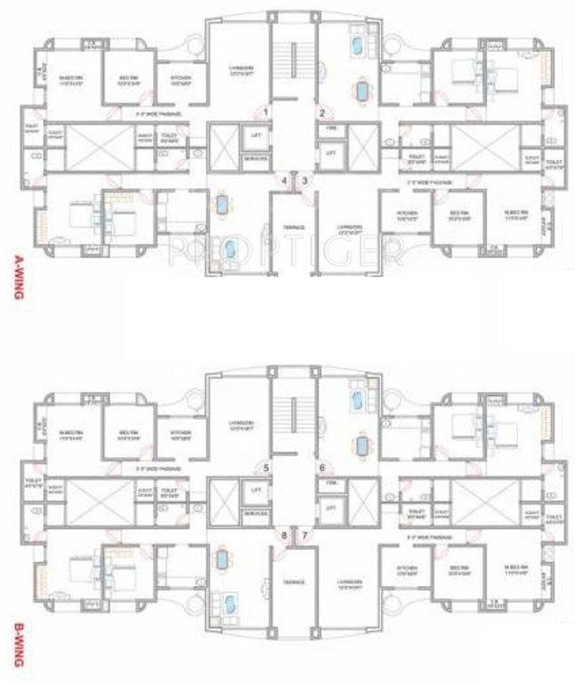 lucky homes jangid tulip Wing A And Wing B Cluster Plan