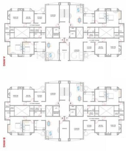 Wing A And Wing B Cluster Plan lucky-homes jangid-tulip Wing A And Wing B Cluster Plan