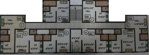 s-patil-construction nisarg-park-nx Tower B Cluster Plan from ground to 4th Floor