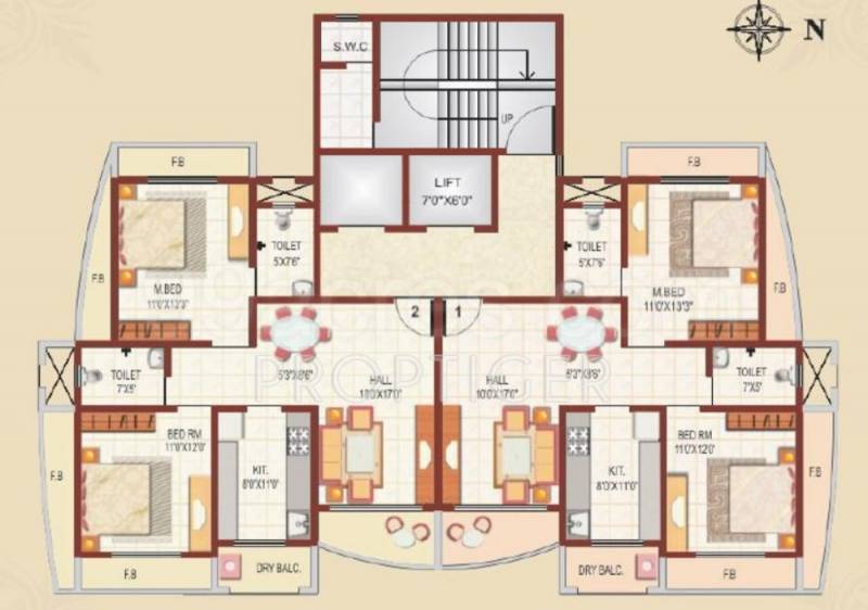 prathamesh-developers ashish Ashish Cluster Plan from 1st to 12th Floor