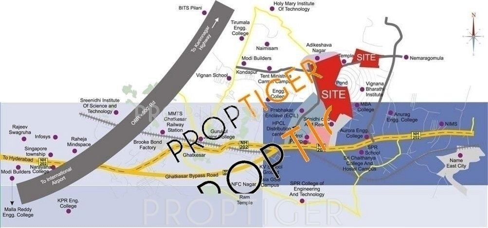 chennamaneni bharathi meadows apartment Location Plan