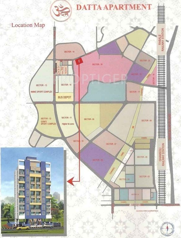 yash associates mumbai om datta apartment Location Plan