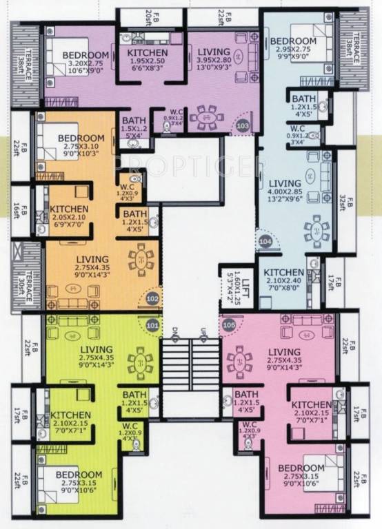 shree balaji developer om gitanjali Om Gitanjali Cluster Plan for 1st Floor