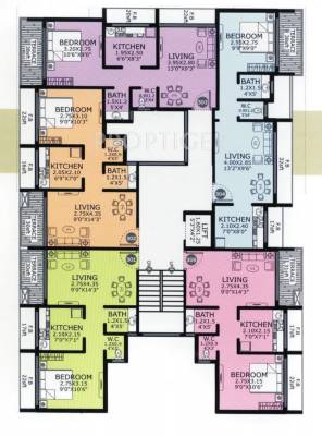 shree-balaji-developer om-gitanjali Om Gitanjali Cluster Plan for 3rd Floor
