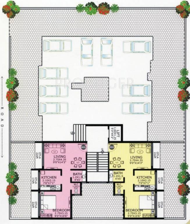 shree balaji developer om gitanjali Om Gitanjali Cluster Plan for ground Floor