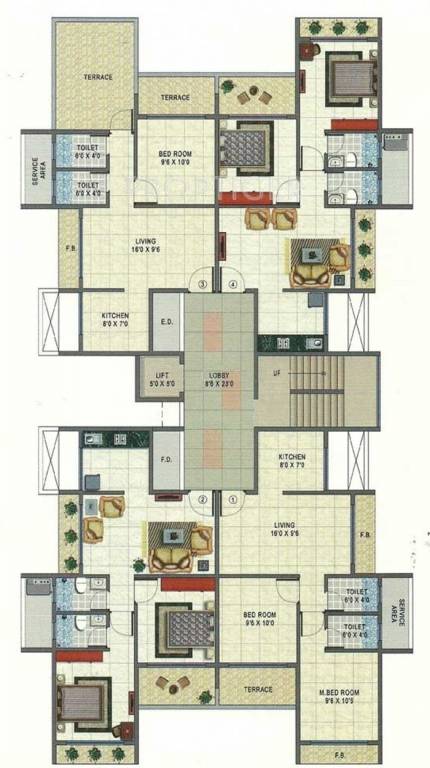 Images for Cluster Plan of R V Om Sai Residency