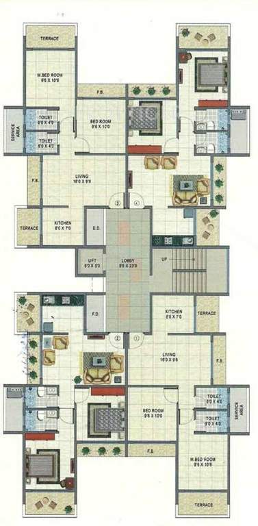 Images for Cluster Plan of R V Om Sai Residency
