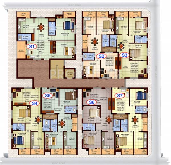 Images for Cluster Plan of Sapthagiri Sarithra Apartment